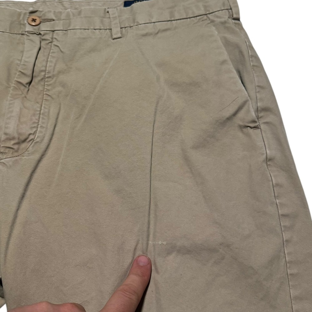 Polo Ralph Lauren Straight Fit 100% Pima Cotton Tan/Khaki Shorts Men's 40 FLAW - Picture 4 of 11